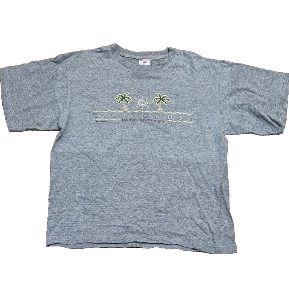 Penningtons Heather Gray T-Shirt Women's Large Size Vintage Cotton Basic Tee